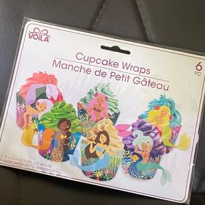 Mermaid Cupcake Wrappers & matching Cupcake picks
